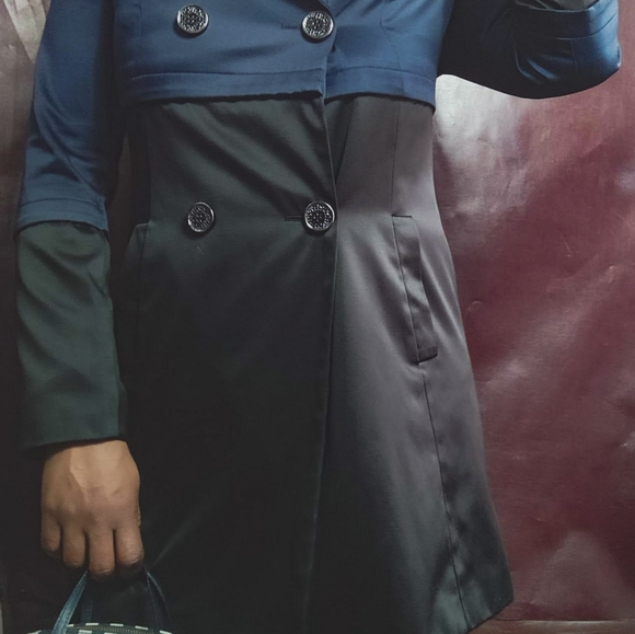 Tahari Navy Color Block Jacket - Picture 6 of 12